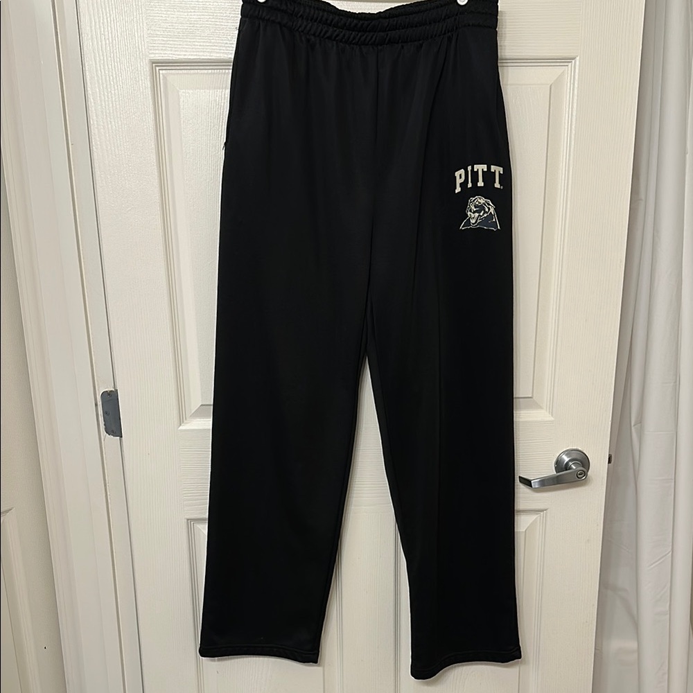 Pitt MENS Black Athletic Bottoms UNIVERSITY OF PITTSBURGH PANTHERS GOLD SZ XXL - Picture 2 of 5